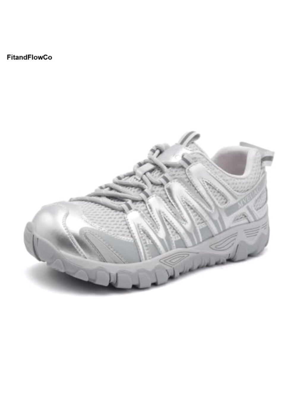 Breathable Mesh Lace-Up Trail Sneakers Non-Slip Everyday Walking